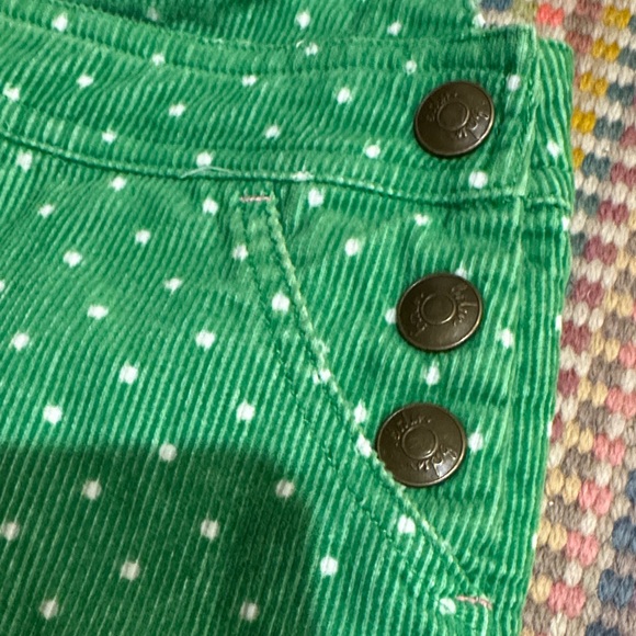 Mini Boden Green Frog Face Overalls - Picture 3 of 5